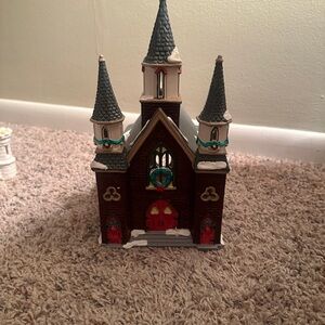 Department 56 Snow Village Charming Brown Church Decor